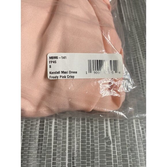 Show Me Your Mumu Woman's Kendall Maxi Dress V Neck Slit Blouson‎ Frosty Pink S - Picture 3 of 6